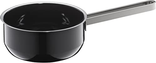 WMF Fusiontec Mineral Stielkasserolle 16 cm ohne Deckel, Kochtopf klein, 1,3l, Milchtopf Induktion, High-Tech Keramik, backofenfest, kratzfest, Made in Germany, spülmaschinengeeignet, schwarz