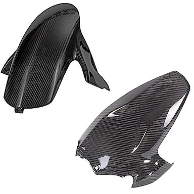 OMDHATU Carbon Fiber Motorrad Kotflügel Vorne Hugger Kotflügel Und Hinten Hugger Für Ducati Für Streetfighter V2 Motorrad Kotflügel (Color : Front and Rear)