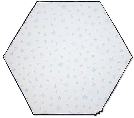 Tenty Baby Mattenüberzug Bodenmatte - weiches und kuscheliges Material - für die Verwendung mit Matte im Laufgitter oder zur alleinigen Anwendung - Maschinenwaschbar (Blau)