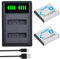 DuraPro Lot de 2 Batteries NP-BG1 NP-FG1 + Chargeur LED Double USB avec Port de Type C pour Sony DSC-H7 H9 H10 H20 H70 H50 H55 H90 HX5V HX9V HX10V DSC-W30 W35 W50 W55 W70 W80 120 cm de Large W150,