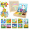 Yuragim Mosaik Steckspiel Spiele ab 2 3 4 5 Jahre, Holz Steckspiel Montessori Spielzeug mit 240 Steckperlen 10 Karten Kreatives Pädagogisches Lernspielzeug Geschenk für Kinder Mädchen Jungen (B)