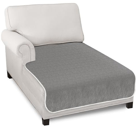 Granbest Luxuriöser Chenille-Sofabezug, modischer Sofakissenbezug für Kinder, Haustiere, vier Jahreszeiten, universal, waschbarer Sofaschoner (Chaiselbraun, Grau)