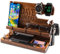 GRETAOTO Personalized Wooden Docking Station for Cell Phone, Smartphone, Tablet, Wallet, Gadgets, Watch, Keys, Accessories, Essentials, Nightstand Organiser, Gifts for Men (Brown)
