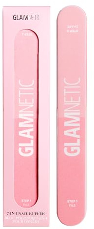 Glamnetic 7-in-1 Nail Buffer | All-in-One, 7 Step Nail Buffing Block for Filing, Shaping, Smoothing & Polishing | Lightweight & Easy to Use | EVA & Sandpaper Nail File Buffer