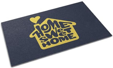 Tulup 150x100 cm para Puertas de Entrada Pequeño Felpudo Antideslizante Felpudo Exterior - Hogar Dulce hogar