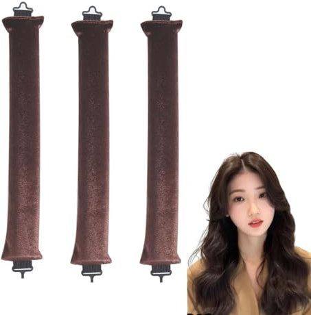 Dinghaole 3 Pièces Bigoudis Cheveux, Bigoudis sans chaleur pour cheveux longs，Boucle Sans Chaleur Fer à Friser & Rouleau Cheveux DIY Outils Coiffure