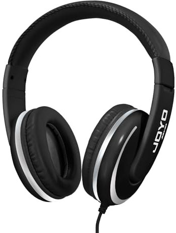 JOYO Over Ear Headphones Wired Studio Headphones with 1/4 to 3.5mm Jack for Guitar Amplifier Keyboard Recording Podcast DJ Laptop Computer (JMH-04)