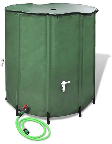 Wasserspeicher Regentonne Wassertank 250L klappbar, LAPOOH Wassertank, Regentonne, Wassertonne, Regenfass, Wasserfass, Regenrinnen Ablauf Regentonne - 41223