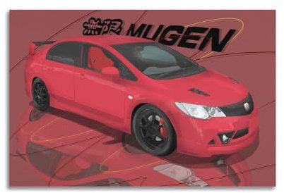 FYUER JDM Auto-Poster für Civic Type-R, japanisches Rennauto, dekorative Malerei, Leinwand, Wandkunstwerke, Bild, 40 x 60 cm