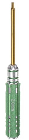 sourcing map RC Hex Screwdriver 2mm Mini Titanium Hexagon Screwdrivers Wrench RC Hex Driver Repair Tool for Models Car Helicopter Boat, Green