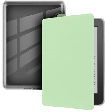 Case for 6 Kindle (10th Generation-2019 Release), Ultra Clear Soft Flexible Transparent TPU Back Cover with Auto Sleep/Wake for Kindle (MODEL NO. J9G29R), Light Green