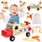UCAMP Jouet en Bois Éducatif Montessori - Boîte à Outils pour Enfant avec Voiture - Jeux Montessori - Cadeau pour Garçon et Fille 2 3 4 Ans