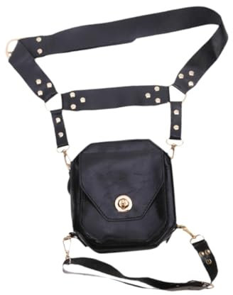 APLVFFZH Beintasche Bauchtasche Oberschenkeltasche für Accessoires Wandern LARP Reisen Männer Frauen, Schwarz