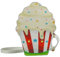 ZwaitL Umhängetasche für Damen, Mädchen, Cupcake-Tasche, PU, Umhängetasche, kleine Cupcake-Geldbörse, Handy-Umhängetasche, verstellbarer Schultergurt, weiß
