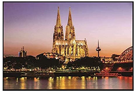 Kölner Dom Puzzle 2000 Puzzleteile Geeignet für Erwachsene Kinder Familien Stressabbau Puzzlespiele 70x100CM