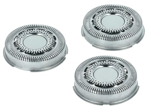vhbw 3x Ersatz-Scherköpfe kompatibel mit Philips S7730 | S7780, S7xxx, Shaver series 7000 Elektrorasierer, Silber
