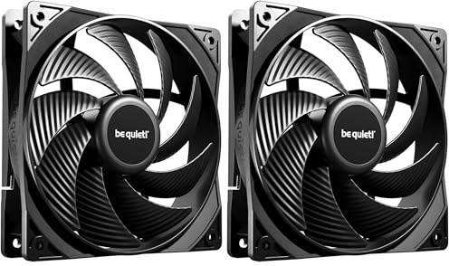 be quiet! Pure Wings 3 120mm PWM high-speed ventilateur, moteur innovant en boucle fermée qui maintient une vitesse de rotation constante, vitesse de pointe élevée, faible régime minimum, noir