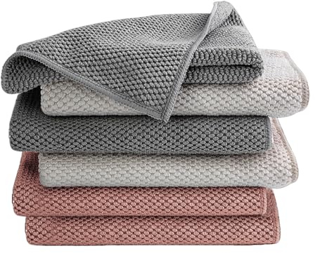 Mikrofasertücher 6 Stück 30x30 cm Reinigung Küche Auto Fenster Mischpackung | Mikrofasertücher weich, saugstark und fusselfrei, ideal für Küche, Auto und Fenster, waschbar und wiederverwendbar