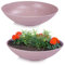matches21 HOME & HOBBY Lot de 2 grands pots de fleurs décoratifs pour l'extérieur de 45 cm – Vieux rose marbré comme pots de fleurs résistants aux intempéries