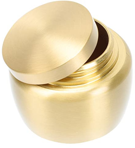 LAPYAPPE Kupfer Aufbewahrungsglas Multifunktionale Teedose und Weihrauchpulverbehälter 1Stück Kupfer Glatt und Zart für Heimdekoration und Reisen Vakuumversiegelt