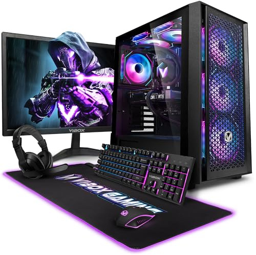 Vibox VIII-200 Gaming PC Set Komplett • Monitor 27 Zoll • Intel Core i9 12900KF 16-Kern • AMD Radeon RX 9070 XT 16GB • 32GB RAM • 1TB SSD • Windows 11 • WLAN 6 + Bluetooth 5.4