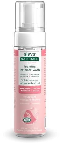 Aleva Naturals Schäumendes Intimwaschgel – 100% natürliche Inhaltsstoffe mit Hamamelis & Teebaumöl – pH-ausgewogene Formel für empfindliche Haut – Sanfte Reinigung und Erfrischung für Frauen