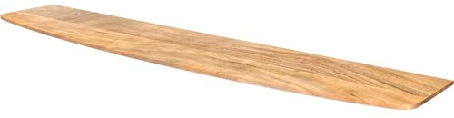 DELIFE Wandboard Edge Akazie Natur 145 cm Massivholz Schweizer Kante Wandregal
