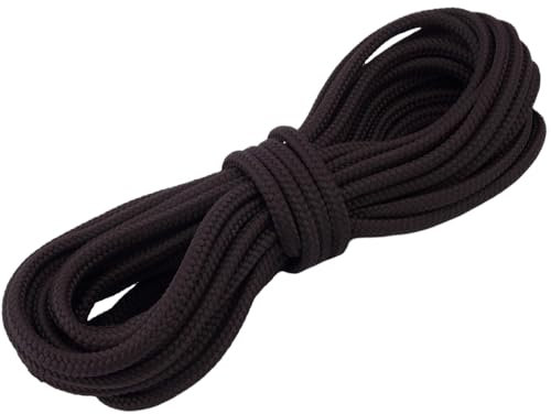 PPM Seil 5mm Polypropylen Schnur – Meterware 10m 20m 30m 50m – Standardfarben – Flechtschnur für DIY, Makramee, Outdoor, Deko (Braun, 10m)