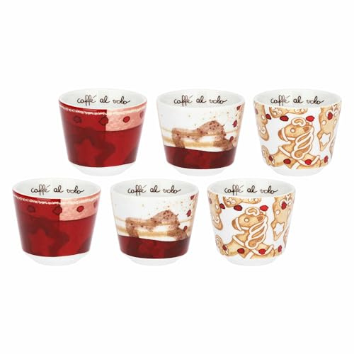 THUN - Set 6 caffeini in porcellana Thunland - D 6,2x5,7