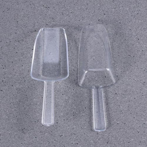 HOMOBABE Lot de 10 Pelles à Glace Transparentes et Cuillères Doseuses en Plastique Compactes Multifonctionnelles pour Restaurants et Buffets