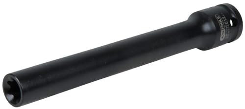 Llave de vaso con punta de 1/2 para tornillos TX-E, E12, longitud 150 mm, fosfatada