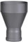 FIREFIX RD150/Ü10 Erweiterung 80 auf 150 mit Dichtung für 2 mm starke Rauchrohre, dunkelgrau lackiert, von 80 mm Ofenanschluss auf 150 mm Wandanschluss