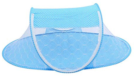 DEBAIJIA Kleinkind Baby Moskitonetz Zelt Pop-up Automatik tragbar Ausziehbares Klappbett Krippe Neugeborene Kinderbetten Insekt Schild Netting Schutzhülle Weich Atmungsaktiv Tragbar für Outdoor-Reisen