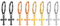 JewelryWe Schmuck 4 Paare Herren Damen Ohrringe, Poliert Kreuz Creolen Ohrstecker, Edelstahl, Silber Schwarz Gold Rosegold
