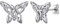 Celtic Butterfly Studs Earrings for Women 925 Sterling Silver Irish Jewelry Small Stud Hypoallergenic Earring