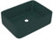 vidaXL Luxus Waschbecken mit Abflussloch Waschtisch Aufsatzwaschbecken Waschplatz Handwaschbecken Aufsatzwaschtisch Matt Dunkelgrün 41x30x12cm Keramik