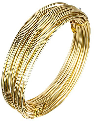 Ideen mit Herz - Filo di alluminio per gioielli fai da te e per bricolage, diametro 2 mm, lunghezza 10 m (oro chiaro)
