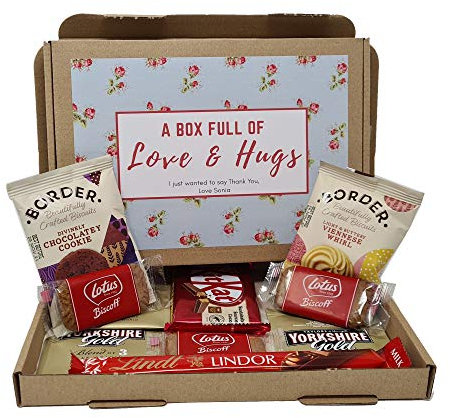 Treasured Forever Tea - Hug in a Box, Letterbox Gift, Cheer up, Pick me up, Hamper Gift, Gift for Friend, Thinking of You, Thank You Gift (Blue Floral - Tea Box)