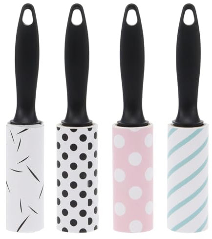 4er Set Fusselroller 34 Blatt Pro Rolle Fusselentferner Tierhaarentferner Kleiderroller Fussel Flusen Entferner