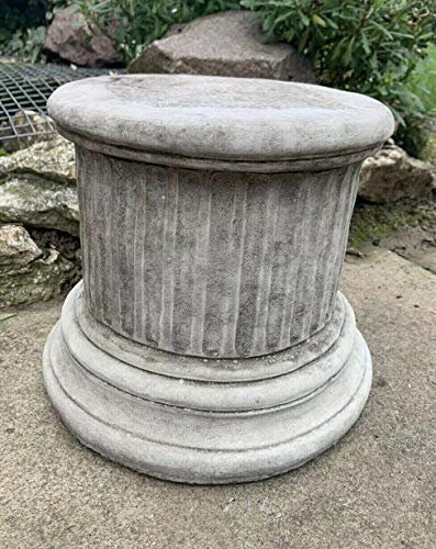 J and L Stone Ornaments Round Stone Garden Pedestal Ornament