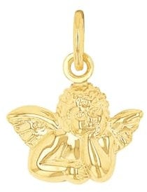 Amor Motivanhänger Unisex Damen Herren Anhänger, 1,6 cm, Gold, Engel, Kommt in Schmuck Geschenk Box, 2013399