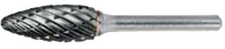 Dormer P71512.7X6.0 Serie P715 Hartmetall-Frässtift, Flamme, Hell, 8,00 mm x 64 mm