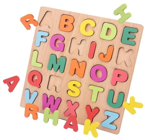Holz Alphabet Puzzle Board ABC,Puzzle Aus Holz Buchstaben ABC,Holzpuzzles ABC,Hauptstadt Alphabet,Holzpuzzle Kinder Ab 2,Kleine Größe