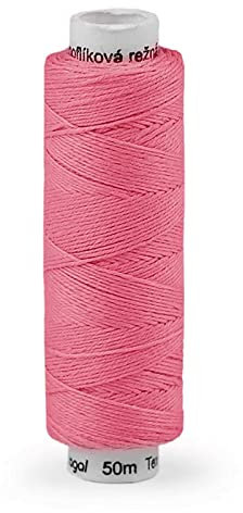50m Nähgarn Leinen-Garn Leinenzwirn Klöppelgarn Nähfaden Leinengarn Farbwahl, Farbe:babyrosa