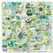 100Pcs Environmental Protection Stickers, Green Nature Earth Day Decals for Water Bottles, Laptops, Luggage, Cars, Guitar, Vinyl Waterproof Stickers for Children Adults