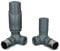 UK Radiators Anthracite Thermostatic Radiator Valve 10mm Corner Lockshield Valve in Anthracite aColor and Matt Finish - Classy and Modern Design 1/2 x 10mm Corner Radiator Valve