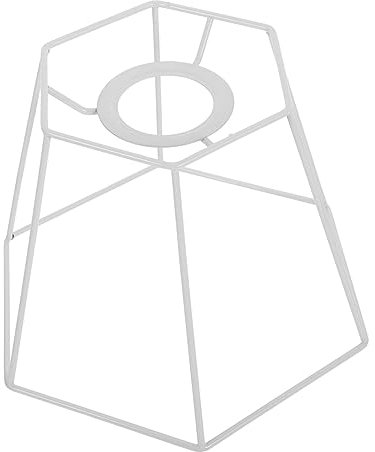 Housoutil Metalldrahthalterung Lampenschutz Lampenschirmrahmen 6-seitig Vintage Pendelleuchte Schattenhalterung