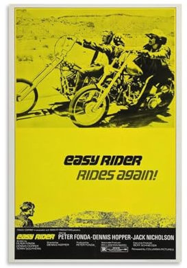 LIANGSHUANG Filmregie von Dennis Hopper Easy Rider Poster Leinwand Wandkunst Drucke Poster Foto Bild Malerei Poster Raumdekor 30 x 45 cm