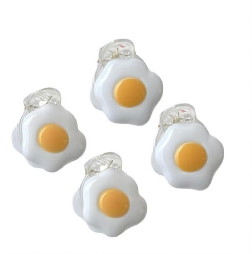 Lot de 4 pinces à cheveux originales en forme d'œuf, jolies pinces à cheveux minimalistes, accessoires pour cheveux pour femmes