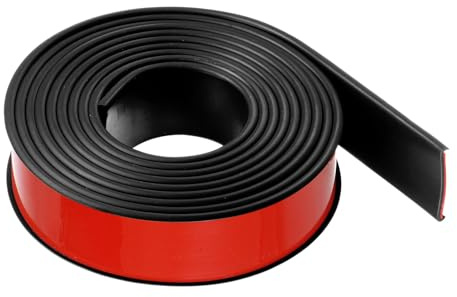 sourcing map Bande de bord en forme de U 36 mm x 3000 mm, noir | Protection de bord autocollante en TPE flexible pour meubles, armoires, tables et réparation